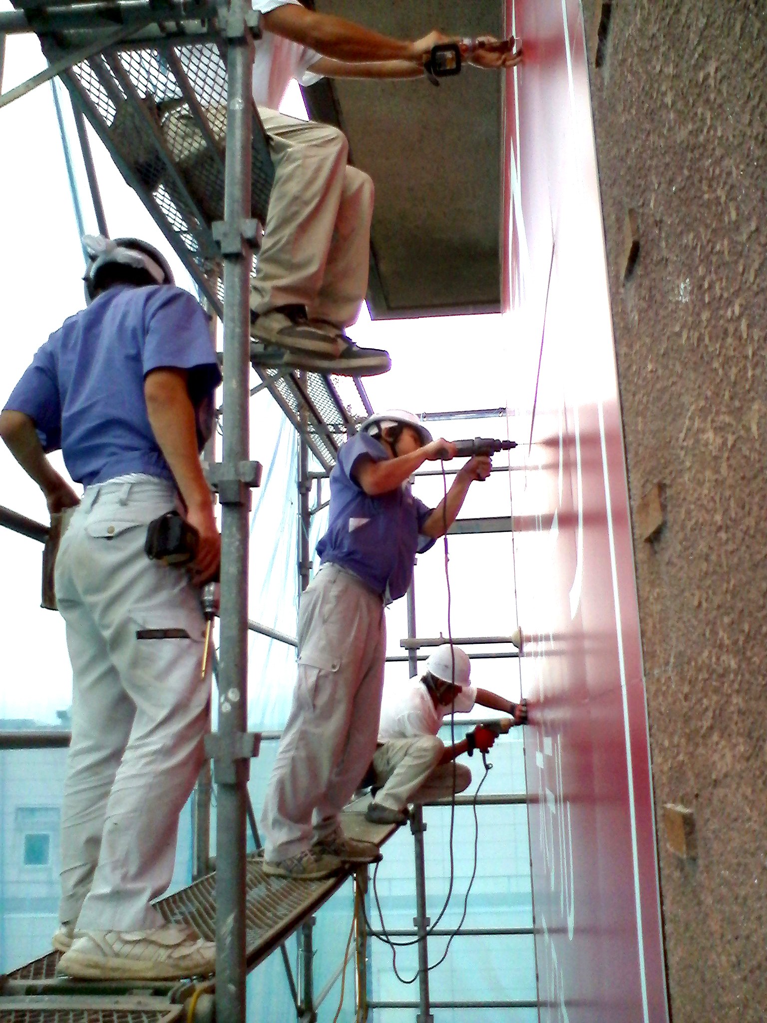 屋上広告塔張替工事